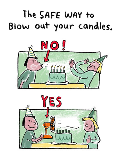 Fan Blow Out Birthday Card Cover