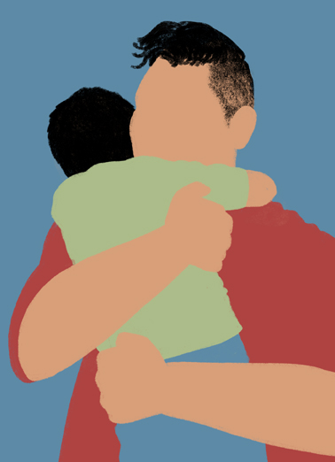 Father Hug Latino  Ecard Cover