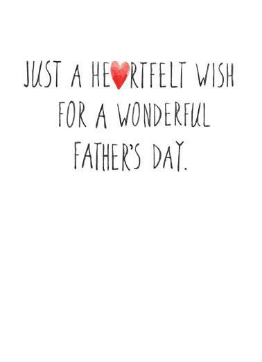 Father's Day Hearts  Ecard Inside