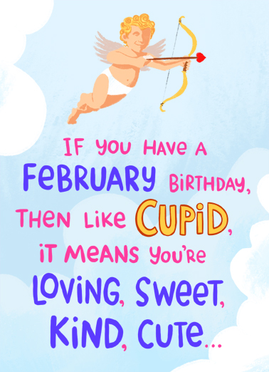February Birthday Birthday Card Cover