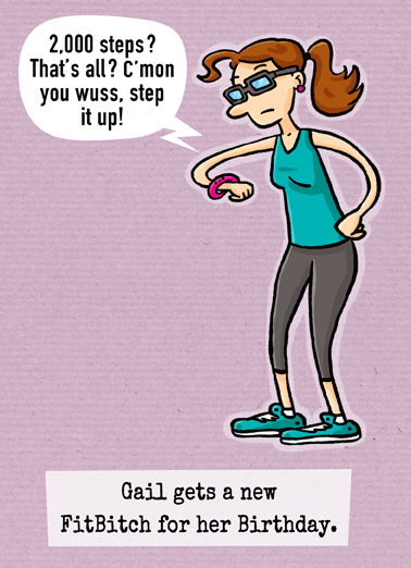 FitBitch Birthday Card Cover