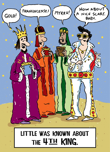 Fourth King - Funny Christmas Card to personalize and send.