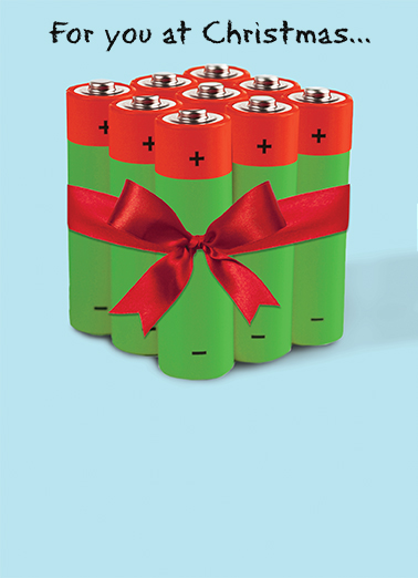 Gift Not Included Batteries - Funny Christmas Card to personalize and send.