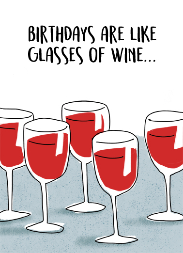 Glasses Of Wine  Card Cover