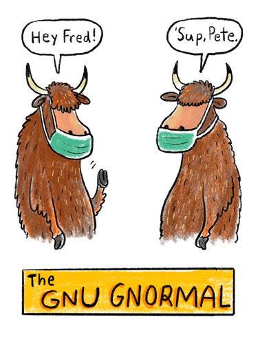 Gnu Normal Birthday Card Cover