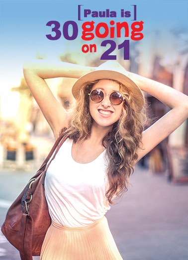 Going on 21 Birthday Card Cover
