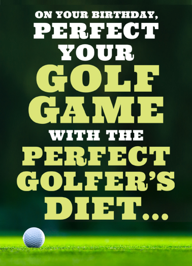 Golf Diet  Ecard Cover