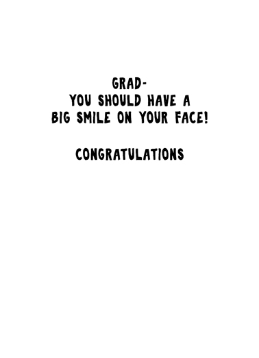 Grad Cat Smile Mask  Ecard Inside