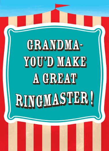 Grandma Ringmaster  Card Cover