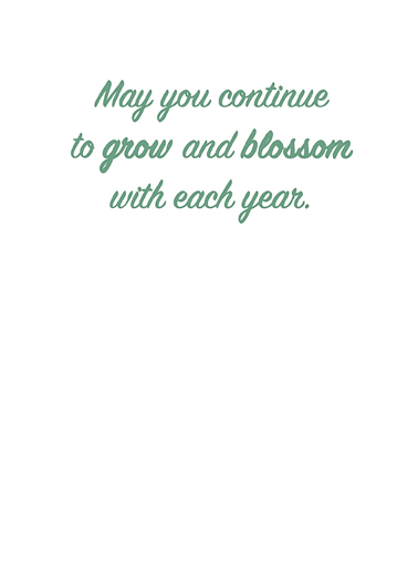 Grow and Blossom  Card Inside