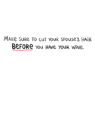 Hair Cut  Card Inside