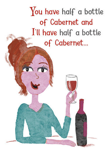 Half a Bottle  Ecard Cover