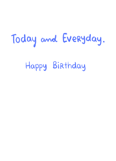 Happiness in the World Birthday Card Inside