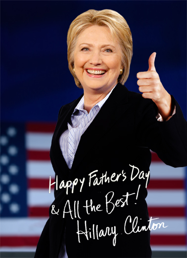 Hillary Autograph Dad  Ecard Cover