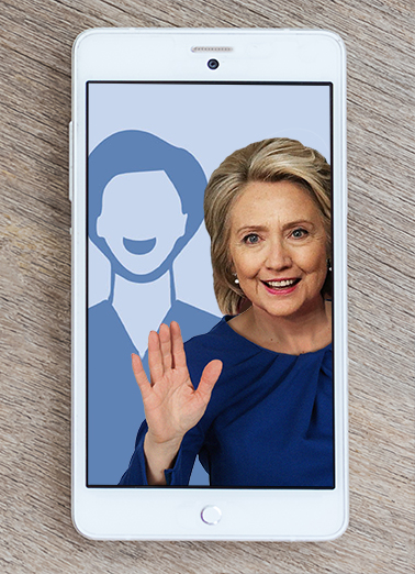 Hillary Clinton Selfie  Card Cover