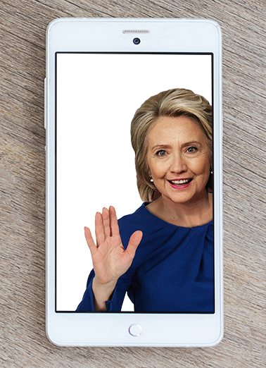 Hillary Clinton Selfie  Card Cover
