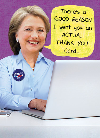 Hillary Thank You Emails  Card Cover