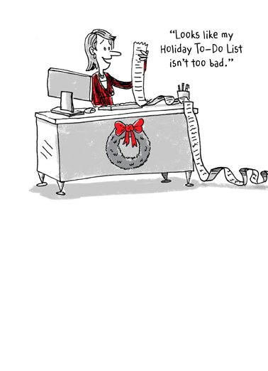 Holiday To Do - Funny Christmas Card to personalize and send.