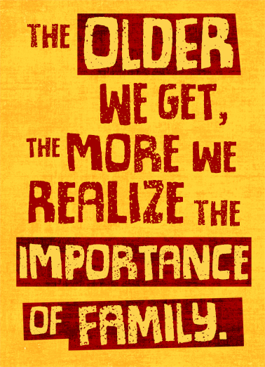 Importance of Family  Card Cover