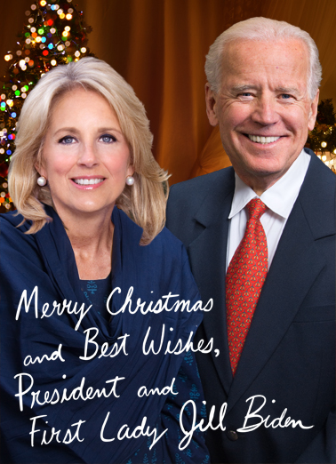 Jill And Joe Biden Xmas - Funny Christmas Card to personalize and send.