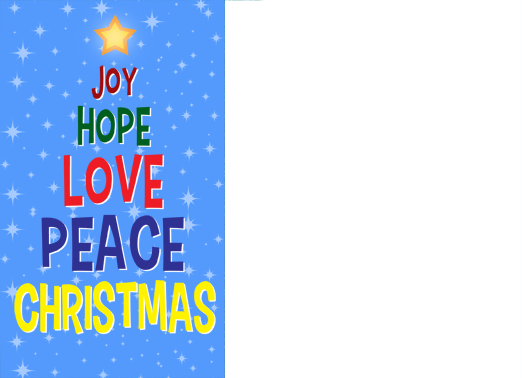 Joy Love Hope-horiz 5x7 horizontal flats Card Cover