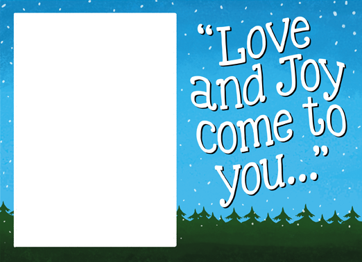 Love and Joy Christmas Flat 5x7 horizontal flats Card Cover
