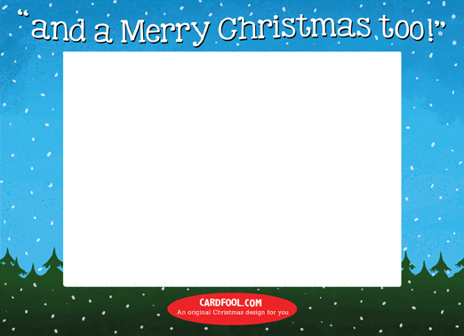 Love and Joy Christmas Flat 5x7 horizontal flats Card Inside