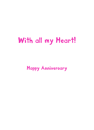 Luv You Anniversary  Card Inside