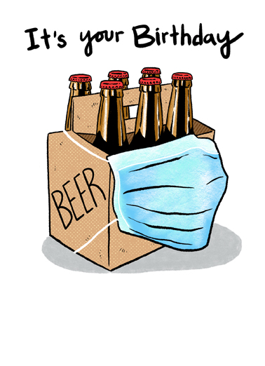 Mask Faced  Ecard Cover