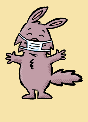 Mask Smile Critter  Card Cover