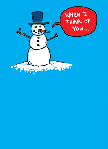 Melt - Funny Christmas Card to personalize and send.