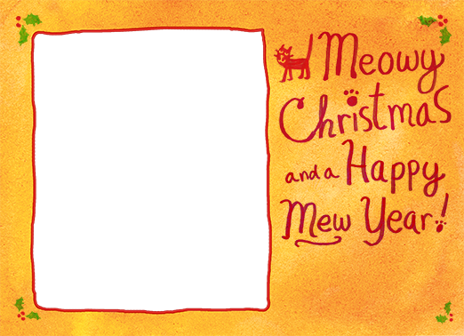 Meowy Christmas 5x7 horizontal flats Card Cover