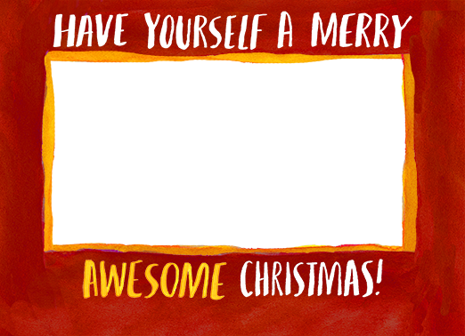 Merry Awesome Christmas 5x7 horizontal flats Card Cover