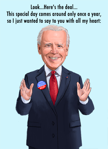 Merry Christmas Biden Birthday Card Cover