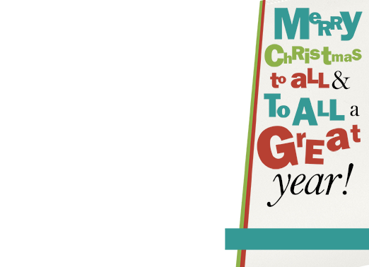Merry Christmas To All 5x7 horizontal flats Card Cover