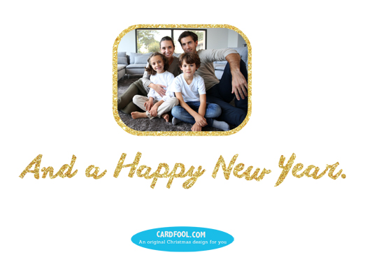 Merry Christmas and Happy New Year 5x7 horizontal flats Card Inside