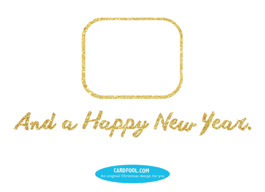 Merry Christmas and Happy New Year 5x7 horizontal flats Card Inside