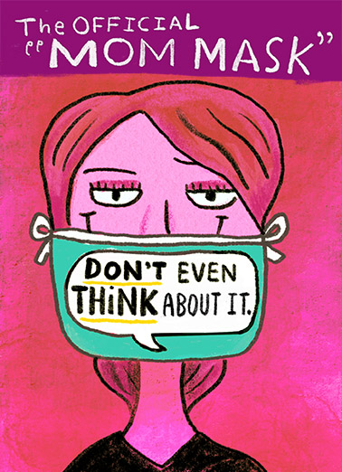 Mom Mask  Card Cover