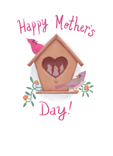Mother's Day Birds  Card Cover