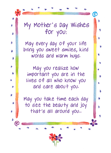 Mother's Day Wishes  Card Cover