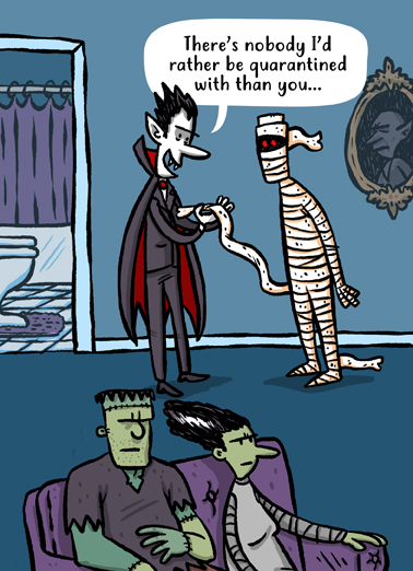Mummy Quarantine Birthday Card Cover