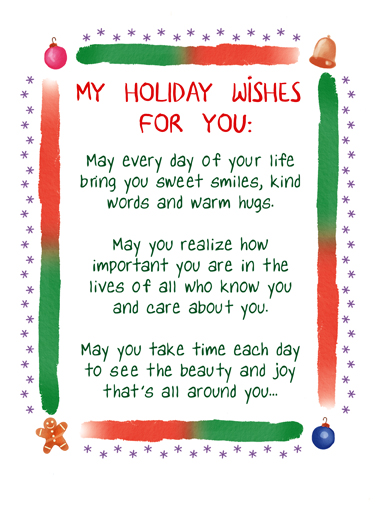 My Christmas Wishes - Funny Christmas Card to personalize and send.