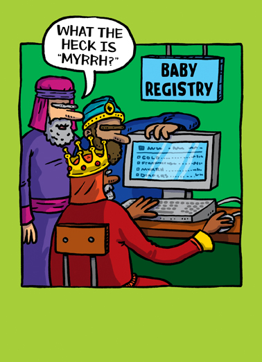 Myrrh - Funny Christmas Card to personalize and send.
