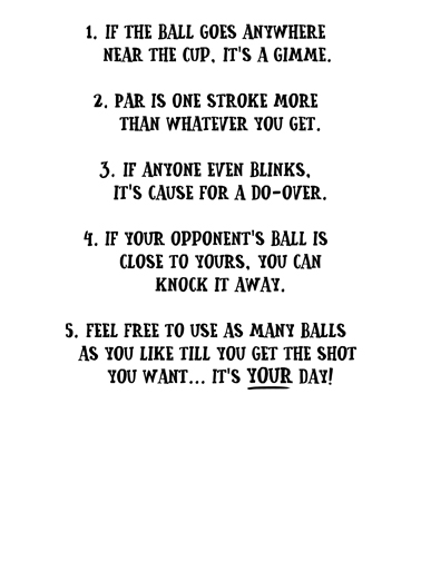 New Golf Rules FD  Ecard Inside