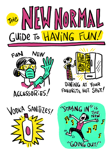 New Normal Fun Birthday Card Cover