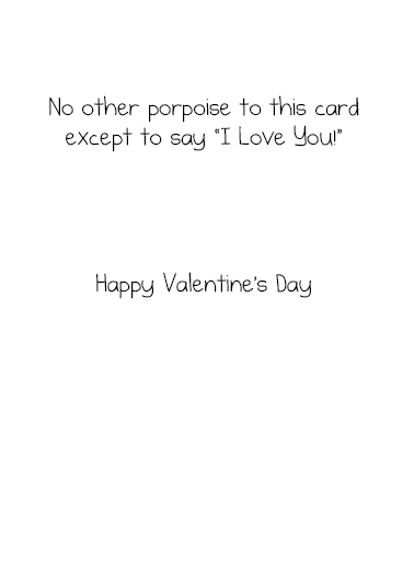No Other Porpoise  Card Inside