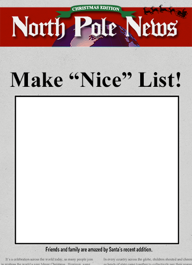 North Pole News  Card Cover