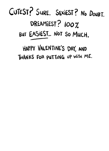 Not the Easiest  Ecard Inside