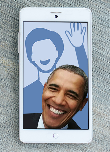 Obama Selfie  Card Cover