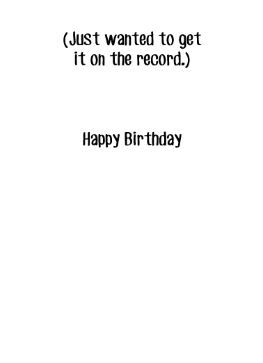 On The Record  Card Inside